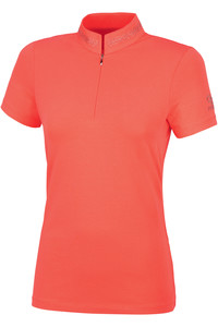 2023 Pikeur Womens Vroni Polo Top 321200 200 - Coral Red